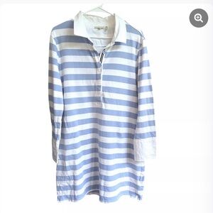 Tyler Boe Blue and White Striped Dress